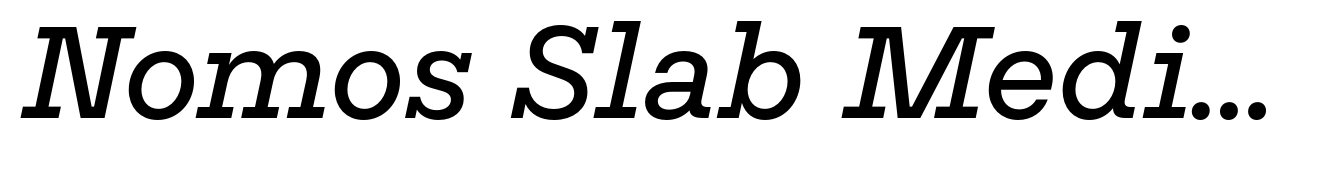 Nomos Slab Medium Italic